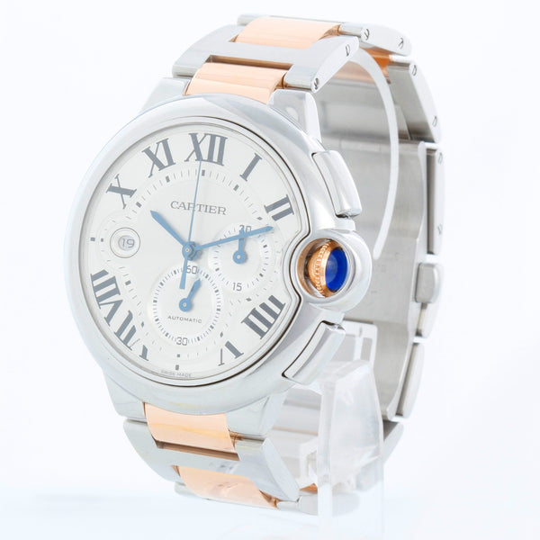 Cartier Ballon Bleu 44mm Stainless Steel & Rose Gold Chronograph W6920063