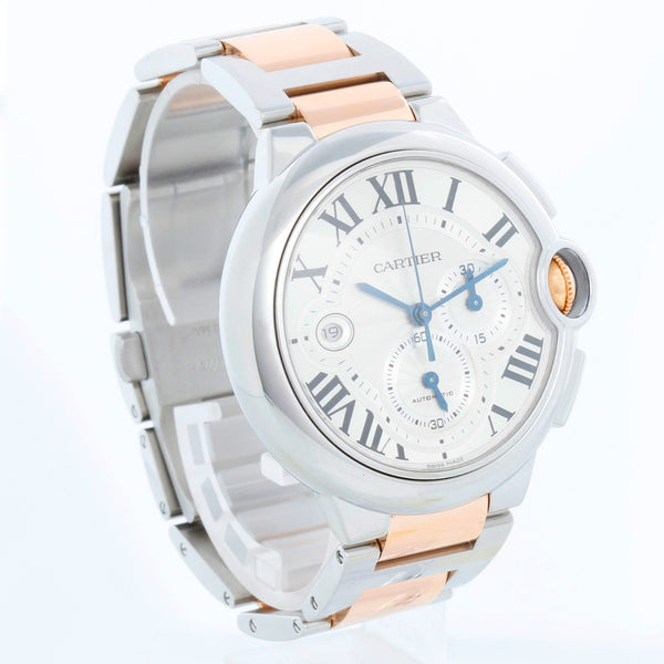 Cartier Ballon Bleu 44mm Stainless Steel & Rose Gold Chronograph W6920063