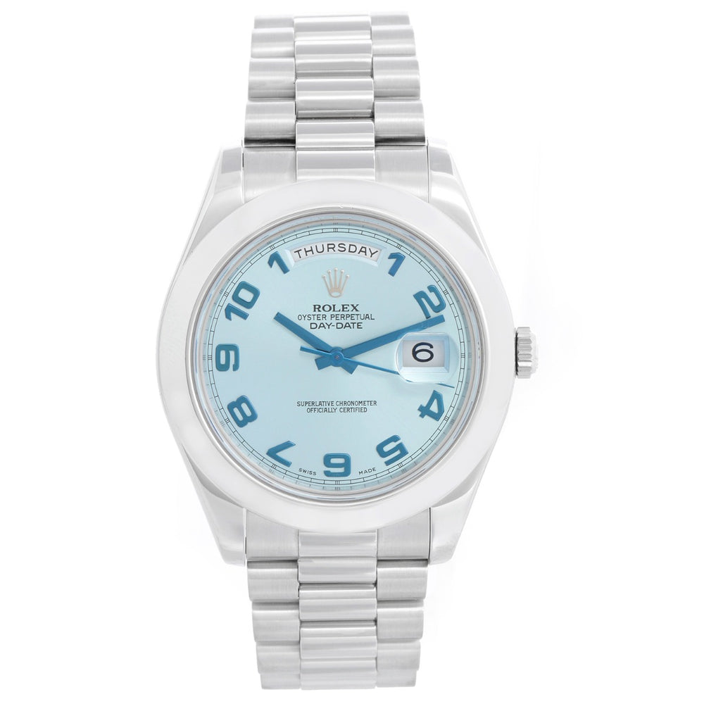 Rolex Day-Date II President Platinum  Glacier Blue Dial 218206
