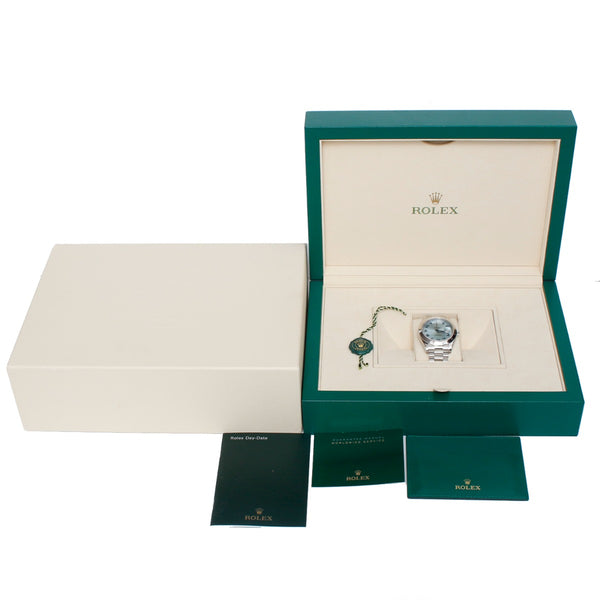 Rolex Day-Date II President Platinum  Glacier Blue Dial 218206