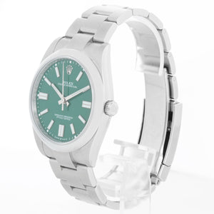 Rolex Oyster Perpetual Men's 41mm Stainless Steel Green Dial 124300