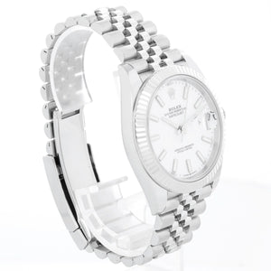 Rolex Datejust 41 Stainless Steel Men's White Dial Watch 126334