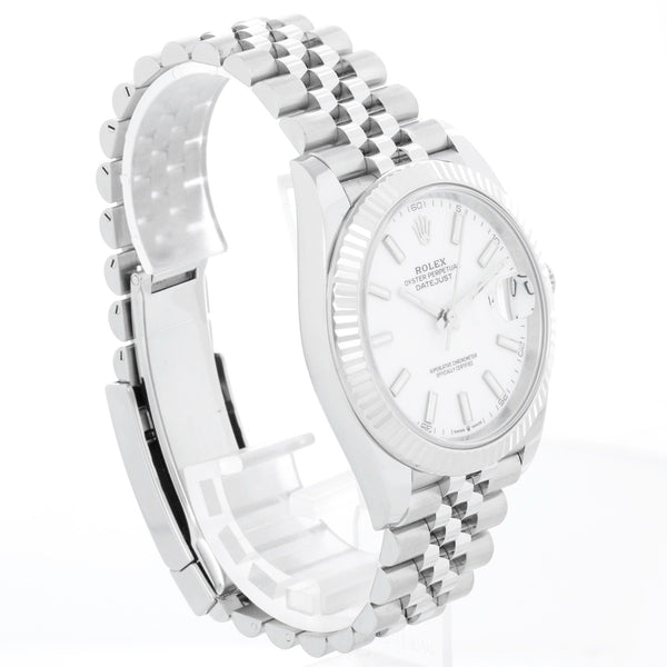 Rolex Datejust 41 Stainless Steel Men's White Dial Watch 126334