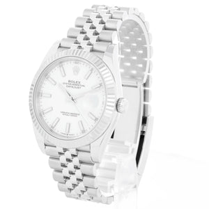Rolex Datejust 41 Stainless Steel Men's White Dial Watch 126334