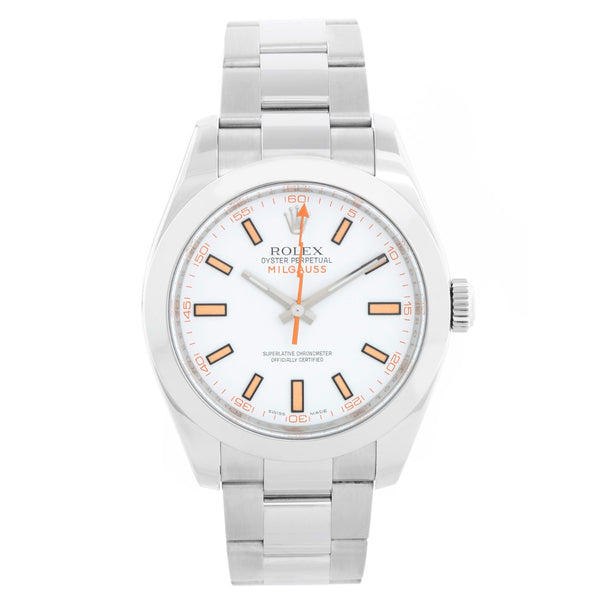 Rolex Milgauss Stainless Steel Men's Watch White Dial 116400
