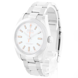 Rolex Milgauss Stainless Steel Men's Watch White Dial 116400