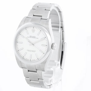 Rolex Ladies Oyster Perpetual 39 MM White Dial   Watch 114300