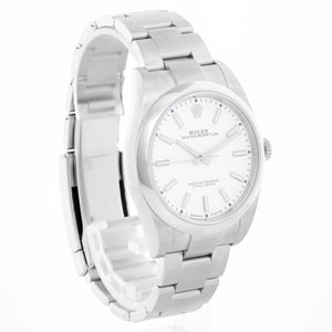 Rolex Ladies Oyster Perpetual 39 MM White Dial   Watch 114300