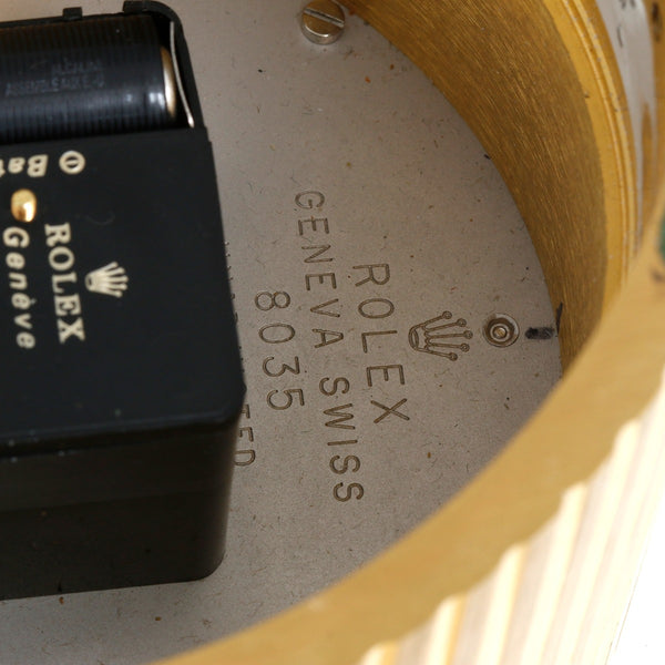 Rolex " Time To The Seconds" Table Clock Ref 4055