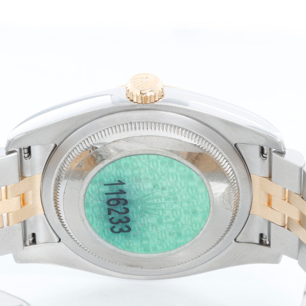 Rolex Datejust White Diamond Dial Men's 2-Tone Watch 116233