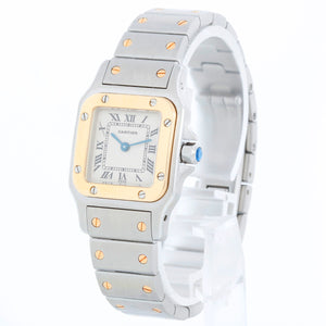Cartier Santos Galbee Ladies 24mm Steel & Gold 2-Tone Quartz Watch 16336