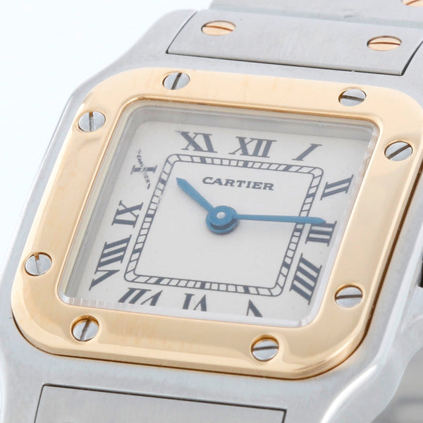 Cartier Santos Galbee Ladies 24mm Steel & Gold 2-Tone Quartz Watch 16336