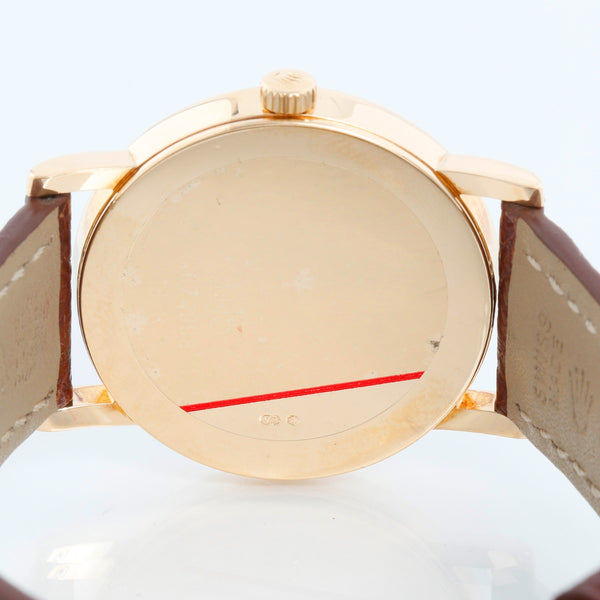 Rolex Cellini Classic Black Dial 18k Yellow Gold Men's Watch 5115