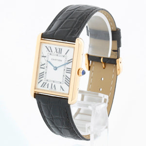 Cartier Tank Solo 18k Yellow Gold Men's Watch W1018855