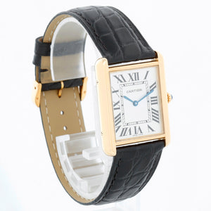 Cartier Tank Solo 18k Yellow Gold Men's Watch W1018855