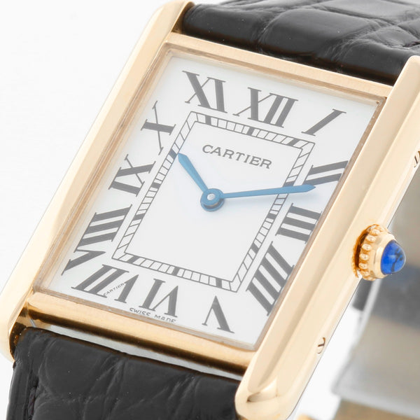 Cartier Tank Solo 18k Yellow Gold Men's Watch W1018855
