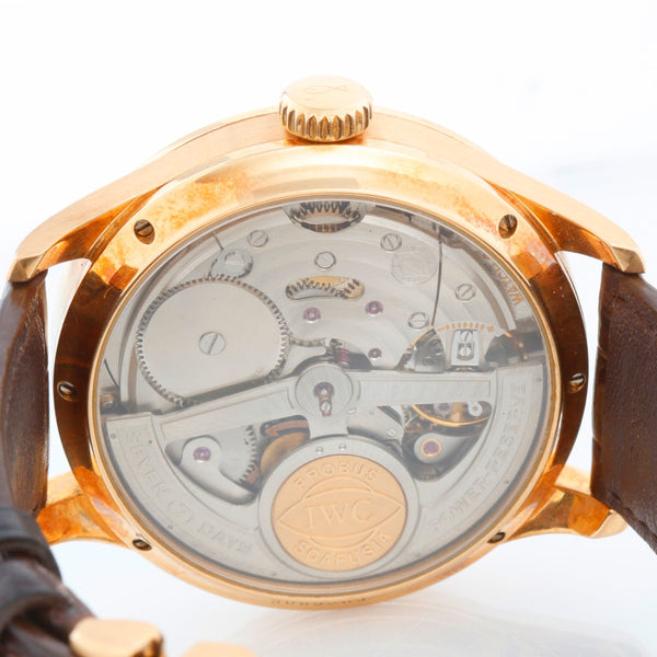 IWC Portuguese 7 Days Perpetual Calendar 18k Rose Gold Men's Complicated Watch IW503202