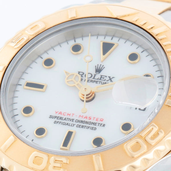 Rolex Ladies Yacht - Master 2-Tone Watch 69623 White Dial White Dial