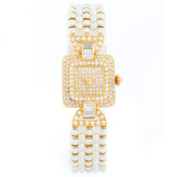 Cartier Classique Pearl & Diamond Ladies Watch