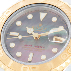 Rolex Ladies Yacht-Master 2-Tone Steel Gold Mother of Pearl Dial Watch 169623