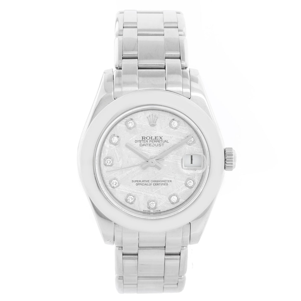 Rolex Ladies Pearlmaster Midsize White Gold  Dome Bezel Watch 81209