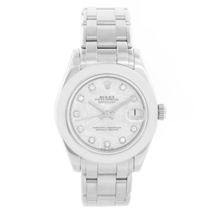 Rolex Ladies Pearlmaster Midsize White Gold  Dome Bezel Watch 81209