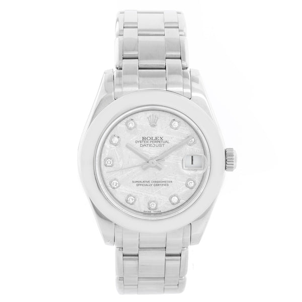 Rolex Ladies Pearlmaster Midsize White Gold  Dome Bezel Watch 81209