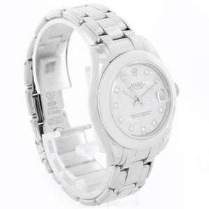 Rolex Ladies Pearlmaster Midsize White Gold  Dome Bezel Watch 81209