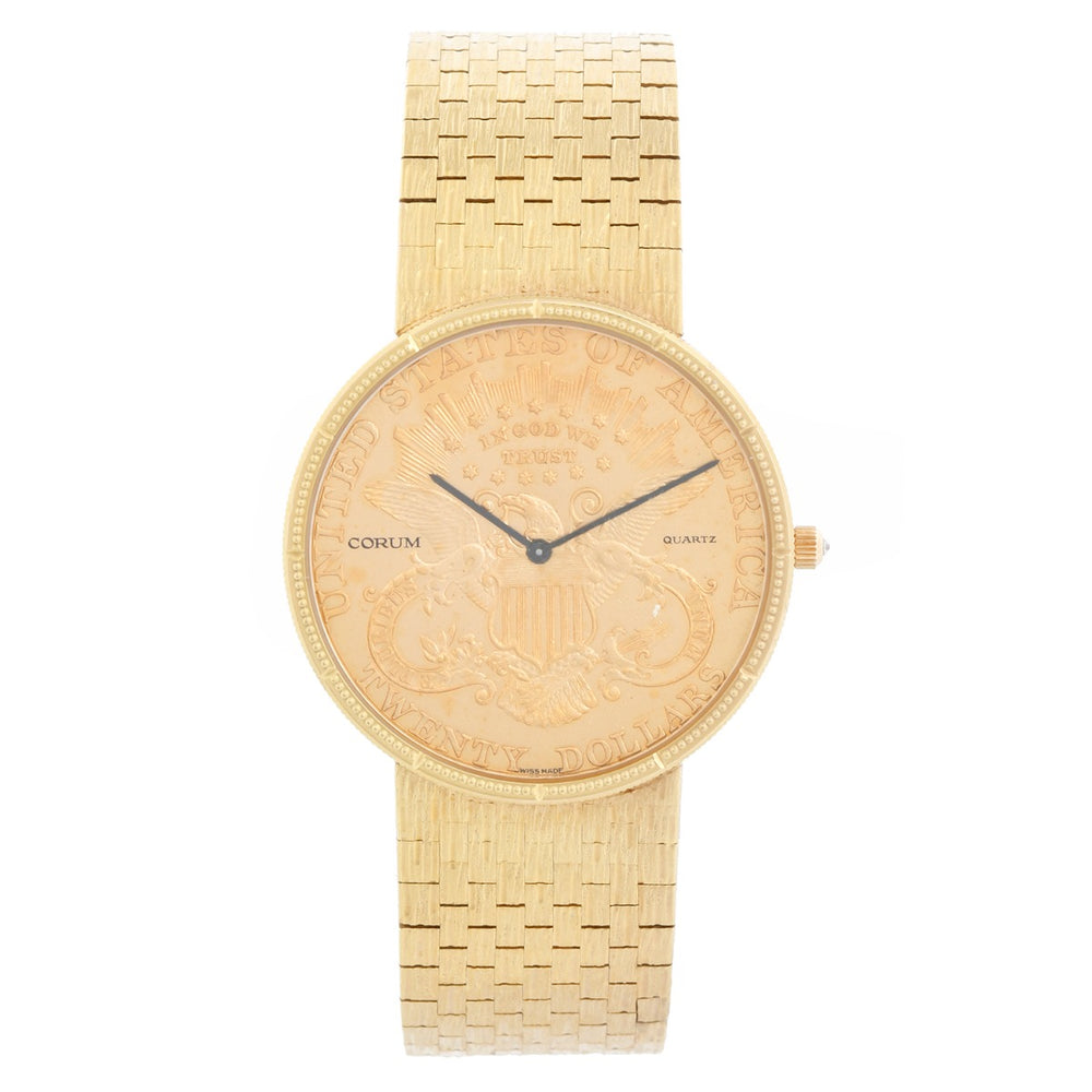 Corum $20 18k Liberty Gold Coin Men's 1902 Quartz Watch