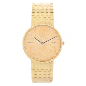 Corum $20 18k Liberty Gold Coin Men's 1902 Quartz Watch