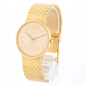Corum $20 18k Liberty Gold Coin Men's 1902 Quartz Watch