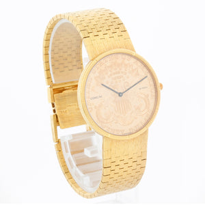 Corum $20 18k Liberty Gold Coin Men's 1902 Quartz Watch