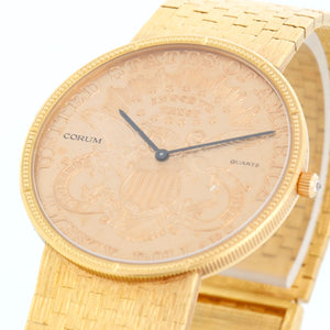 Corum $20 18k Liberty Gold Coin Men's 1902 Quartz Watch