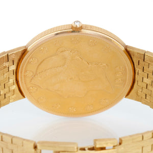 Corum $20 18k Liberty Gold Coin Men's 1902 Quartz Watch