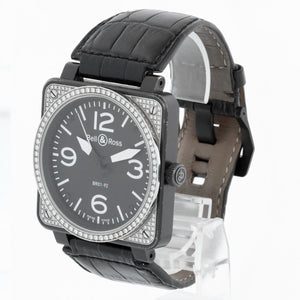 Bell & Ross Stainless Steel Diamond Automatic Mens Watch BR01-92