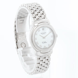Rolex Cellini Ladies 18k White Gold Watch 6621/9
