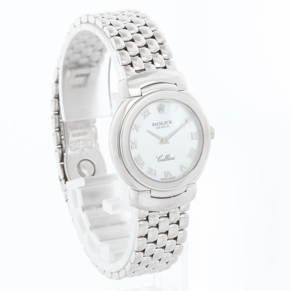 Rolex Cellini Ladies 18k White Gold Watch 6621/9