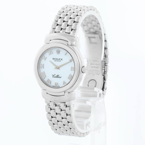 Rolex Cellini Ladies 18k White Gold Watch 6621/9