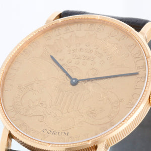 Corum $20 Liberty Double Eagle Gold Coin Men's 36mm Quartz Watch
