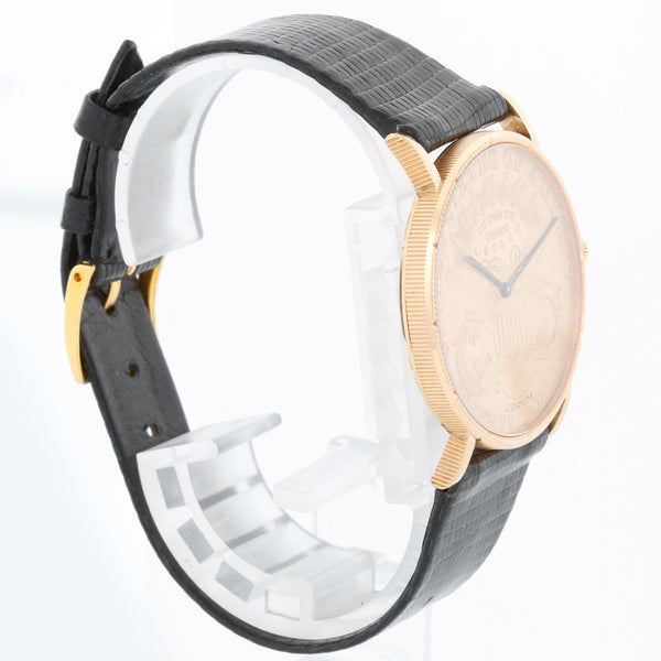 Corum $20 Liberty Double Eagle Gold Coin Men's 36mm Quartz Watch