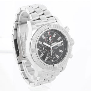 Breitling Avenger Black Dial Men's Chrono Stainless Steel Watch A13370