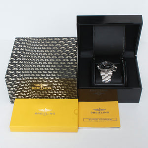 Breitling Avenger Black Dial Men's Chrono Stainless Steel Watch A13370