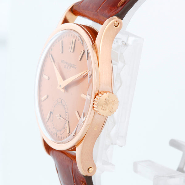Patek Philippe Ref 96 With Rare Pink Dial Calatrava 18k Rose Gold Men's Watch