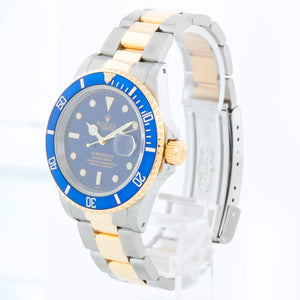 Rolex Submariner 2-Tone Steel & Gold Men's Diving Sports Watch 16613