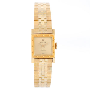 Vintage 18k Yellow Gold Ladies Square Rolex ref 9251