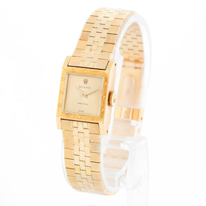 Vintage 18k Yellow Gold Ladies Square Rolex ref 9251