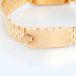 Vintage 18k Yellow Gold Ladies Square Rolex ref 9251