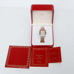 Cartier 3-Row Panther 2-Tone Steel & Gold Jumbo  Watch W25027B8
