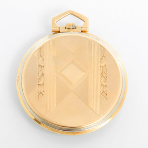 Art Deco Vintage Omega 18K Yellow Gold Pocket Watch