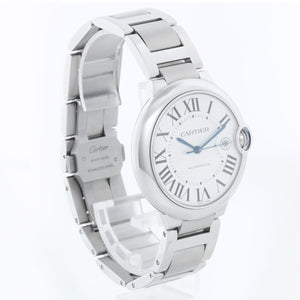 Cartier Ballon Bleu 42mm Stainless Steel Automatic Watch W69012Z4 3001